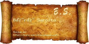Báró Sarolta névjegykártya