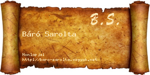 Báró Sarolta névjegykártya